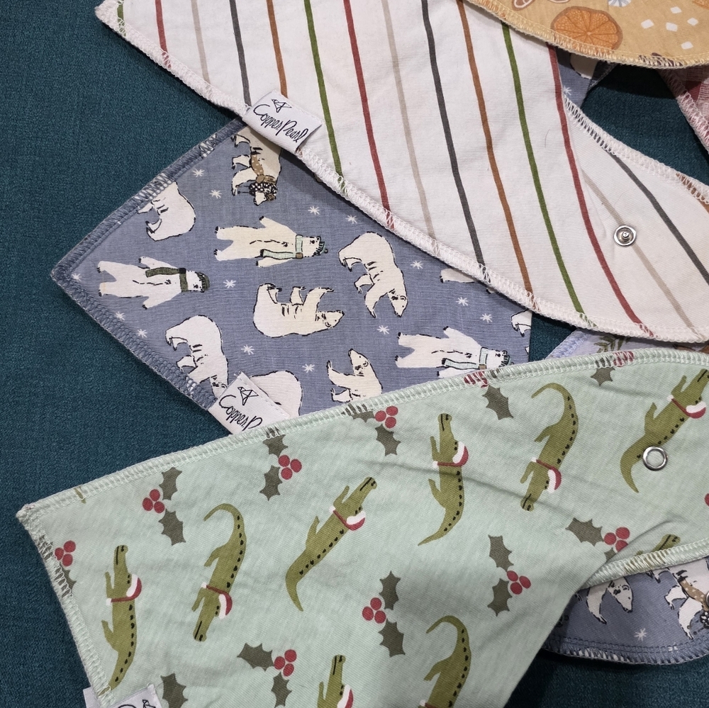 Copper Pearl Christmas Winter Bibs